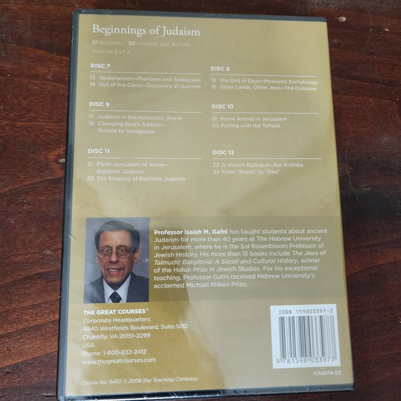 The Great Courses Beginnings Of Judaism 12 Disc Cds + Guidebook / Gafni - Picture 6 of 6